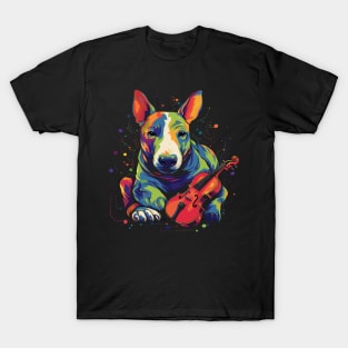 Bull Terrier Playing Violin T-Shirt